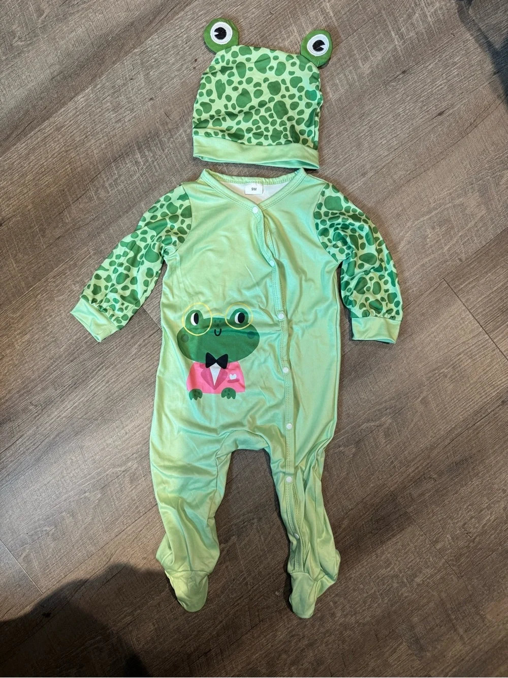 Green Frog One-Piece with Frog Hat